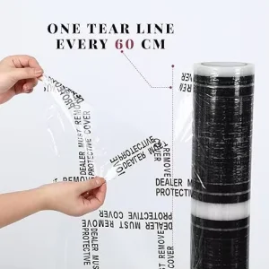 0.06 mm Glossy Rigid PE Protective Film for Car Floor Mats High-Tack Adhesive Easy Removal Translucent