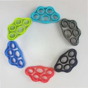 008D Set of 3 Silicone Rubber Hand Grips, 3kg/4kg/5kg, for Finger Exercise