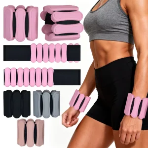 1 Lb and 2 Lb Wearable Silicone Adjustable Ankle and Wrist Weight Band Set
