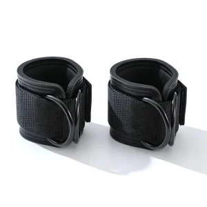 1 Pair Adjustable Ankle Straps with Double D-Ring Support Cuffs for Leg and Glute Workouts