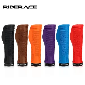 1 Pair Colored Rubber Bicycle Handlebar Grips, Anti-Slip Waterproof, for MTB and Road Bikes, 22.2mm