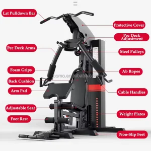 1-Station Steel Home Gym Exercise Machine for Chest, Shoulder, Back and Weight Lifting