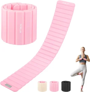 1 kg Adjustable Silicone and Iron Magnetic Ankle and Wrist Weight Cuffs with Hook