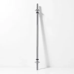 1.2 m Straight Threaded Barbell Bar, 25 mm Diameter, Standard Chrome