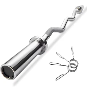 1.2m Gym Fitness Strength Training Free Weight Chromed Barbell Bar with 2 Bearings