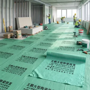 1.2m Width 3mm Thick Moisture Proof Floor Film with Logo for Home Renovation Tile and Wood Floor Protection Dust Prevention
