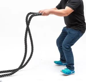1.5”/2″ 30ft Heavy Battle Exercise Training Rope for Strength Training Cardio Workout Fitness Exercise with Anchor