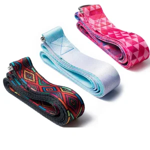 1.83 m x 3.8 cm Cotton Yoga Tension Strap with D-Ring Buckle and Adjustable Belt