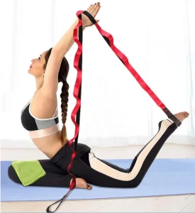 10-Loop Non-Elastic Stretch Strap for Physical Therapy, Yoga and Pilates