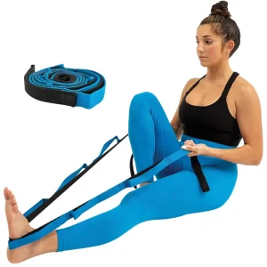 10-Loop Stretch Strap Yoga Pilates Stretching Belt for Physical Therapy Workout Gym and Rehab