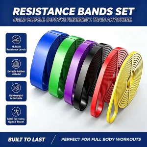 100% Latex Resistance Exercise Bands Pull up Assist Bands Heavy Resistance Power Rubber Bands Yoga Workouts Fitness