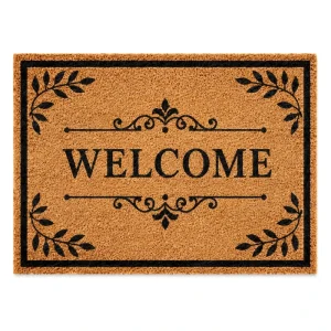 100% Natural Coconut Fiber Coir Doormat with Non-Slip PVC Backing Outdoor Entrance Mat Manufacturer