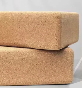 100% Natural High-Density Cork Yoga Block, 369 Inch, Eco-Friendly, Custom, for Yoga and Pilates