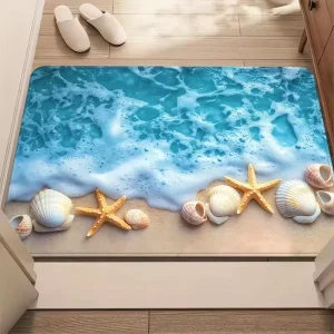 100% Polyester Thin Rectangle Modern Non-Slip Floor Mat for Living Room Bedroom Entry Front Door