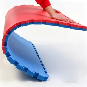 100cm x 100cm Five-Line EVA Foam Interlocking Gym Floor Tiles, Non-Slip Waterproof Shock-Absorbent