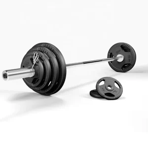 100kg Power Training Set Three-Hole Rubber Barbell Free Weights