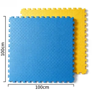 100x100cm Five Line EVA Foam Anti Slip Mat Waterproof Shock Absorbing Gym Floor Tiles Interlocking Factory