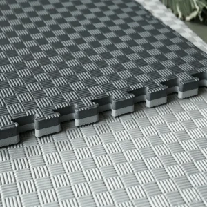 100x100cm Five Line EVA Tiles Non-Slip Waterproof Gym Floor Mat Shock Absorption Interlocking Factory