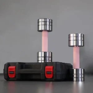 10KG Steel Adjustable Dumbbell Sets with Colorful Silicone Handle for Fitness Training