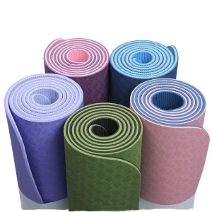 10mm Double-Layer Two-Colour TPE Yoga Pilates Mat, 68cm Wide