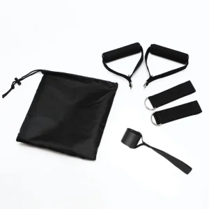 11-Piece Gym Accessory Set D-Buckle Handle Elastic Band Handle PVC Door Foot Protector Carabiner Training Exercise Bands