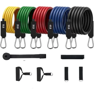 11-Piece Latex Resistance Bands Set for Yoga, Fitness and Arm Strength