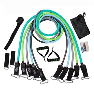 11-Piece Pilates Tube and Elastic Resistance Band Set