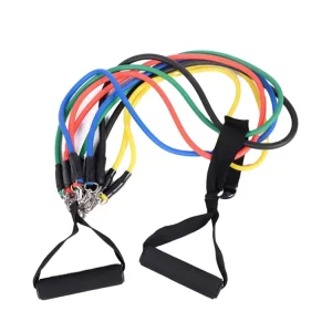 11-Piece Rubber Resistance Band Set for Fitness