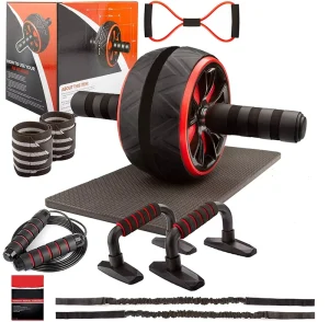 11-in-1 Home Gym Set with Ab Wheel Roller and Mat