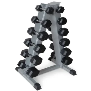 115.5KG Hex Dumbbell Set with 6 Pairs and Vertical Rack, 2.5-15KG for Home Gym Strength Training