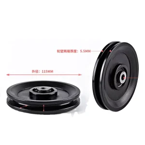115mm 100mm 95mm 90mm 88mm 50mm ABS Steel Rubber EVA Gym Pulley Portable Fitness Equipment Accessories