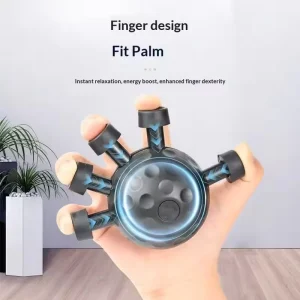 11cm 5-Finger Button Eagle Claw Gripper Exercise Ball, Carbon Steel Spring, Portable Hand Grip