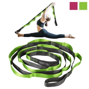 12 Loops Nylon Yoga Strap Wear Resistant Multi Loop Stretch Band for Fitness Yoga Leg Stretching Training Unisex