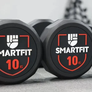 12-Sided Rubber Dumbbell Set, Commercial Gym Equipment for Fitness Training
