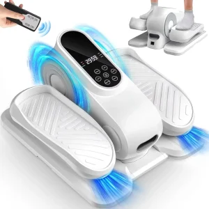 12-Speed Electric Portable Seated Elliptical Leg Exerciser with Remote Control and LCD