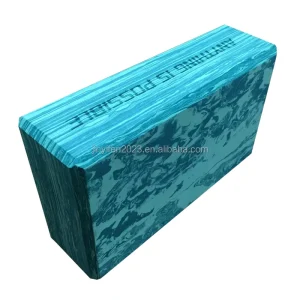 120g Eco Friendly Soft EVA Yoga Block Custom Marble Color Printed Logo Comfortable Pose Body Building Thick Foam Tiles