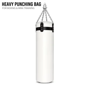 120x32cm PU Leather Heavy Hanging Punching Bag for MMA Muay Thai Training