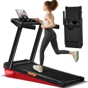 12KM H Folding Electric Home Treadmill Running Walking 15% Manual Incline 3.0HP LED Touch Screen Bracket 136KG