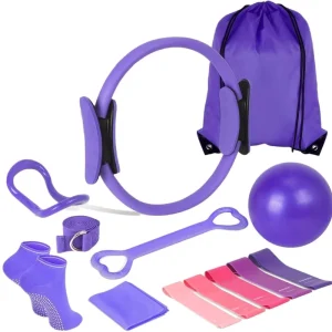 13-Piece Home Fitness Yoga Pilates Equipment Bundle with Accessories