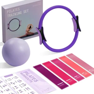 13-Piece Pilates Kit with Pilates Ring, Yoga Ball, and Resistance Bands for Home Gym Workout
