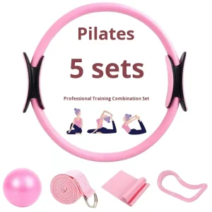 13-Piece Pilates Set with Resistance Bands, Ring, Ball, and Exercise Guide for Home Studio