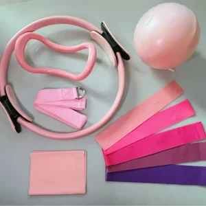 13-Piece Yoga Pilates Fitness Kit with Storage Bag, 11-Piece Beginner Workout Set