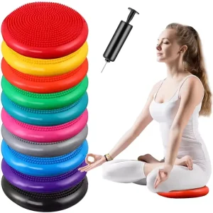 13.5in 34cm Inflatable Balance Cushion Thickened Explosion-Proof Soft Disc for Yoga Massage Workout and Seating