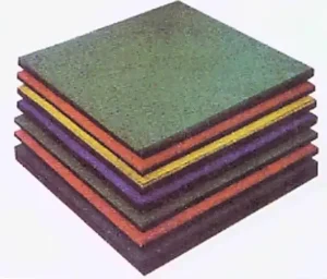 15/20mm Antislip Black+EPDM Granules Interlocking Gym Rubber Floor Mat