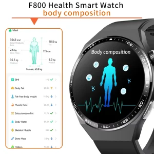 150 Sports Modes Professional Health Smart Watch for Elderly Titanium Alloy Body Watches SOS Bracelet