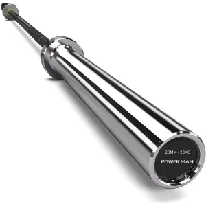 15kg Women’s IWF Powerlifting Barbell, 25mm, Center Knurl, Black Oxide/Hard Chrome