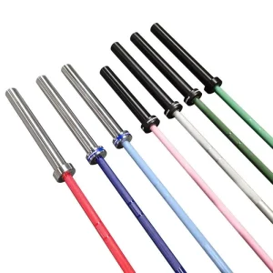 15kg and 20kg Colored Barbells Bars 1500lbs for Weightlifting Black Red Green Barbell Bar