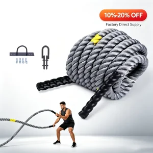 15m High-Strength Polyester Pull Battle Rope for Gym Fitness Training