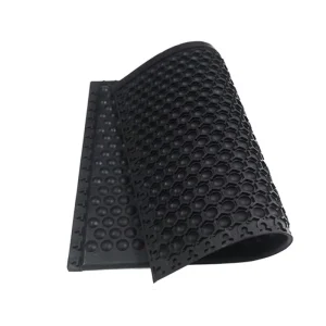 15mm Black Rubber Floor Mat, Factory Modular Interlocking Design, Anti-Fatigue, Workshop Use