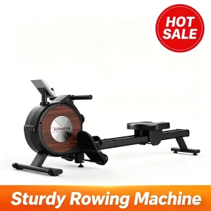16-Level Adjustable Resistance Steel Rowing Machine with Digital Monitor for Home Gym